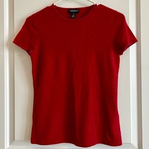 Lord & Taylor Red Cashmere Top